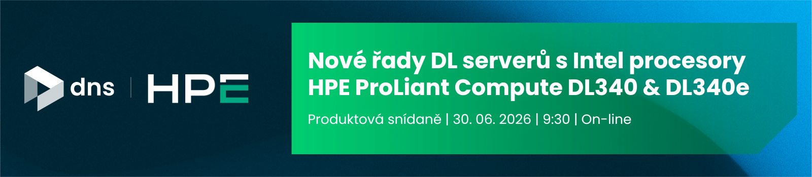 DNS produktová snídaně: Nové řady HPE DL serverů s Intel procesorem